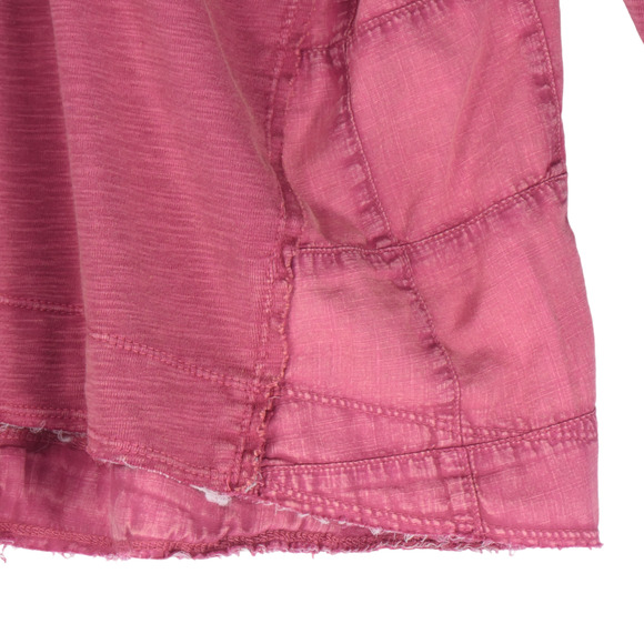Anthropologie Pink T Shirt Womens Size XS Tee Active Mixed Media Distressed - Picture 5 of 10